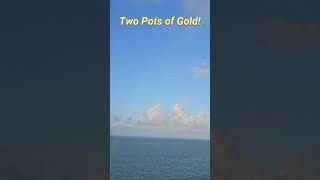 Are there pots of gold at the end of the rainbow? 🌈 #notjumpingin #cruise #rainbow #debandmattchat