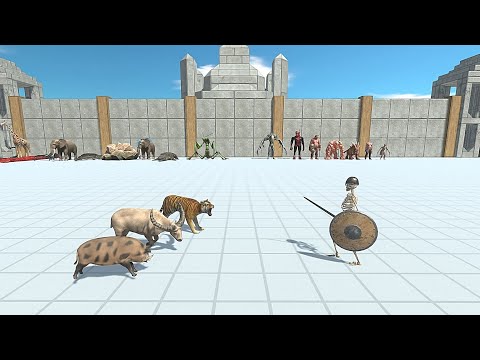 3 VS 1 MODERN MAMMALS + REPTILES + GIANT INVERTEBRATES VS INFERNALS - Animal Revolt Battle Simulator
