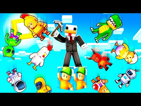 SOPRAVVIVO SOPRA UN SOLO BLOCCO DI STUMBLE GUYS - Minecraft ITA