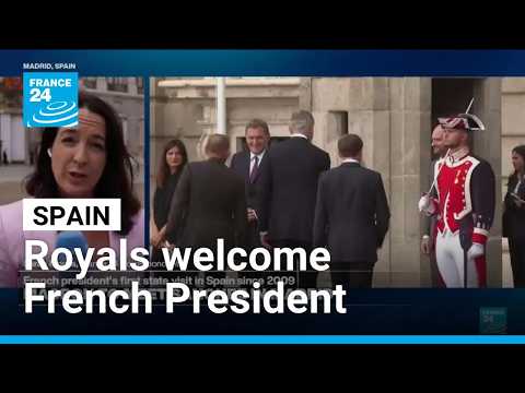 Spanish royals welcome French President Macron in official ceremony
