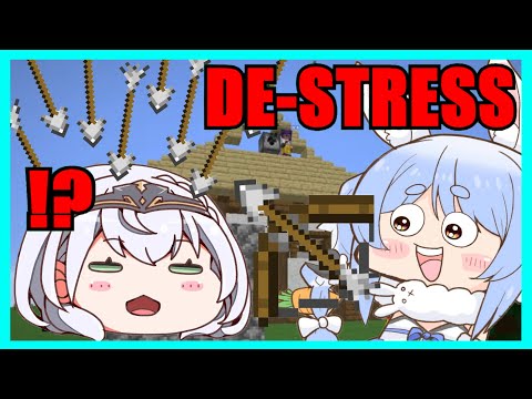 【Hololive】Pekora Used Noel to De-stress【Minecraft】【Eng Sub】