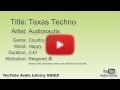 Texas Techno Audionautix Country Folk Happy YouTube Audio Library BGM