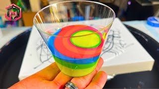 🏝️ TROPICAL SPLASHES 🌺 Acrylic Pour Painting and Fluid Art Therapy