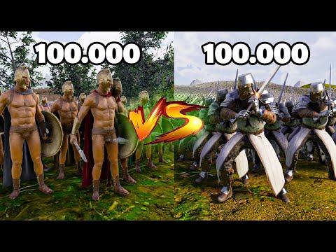 100.000 SPARTANS vs 100.000 HEAVY KNIGHTS - ULTIMATE EPIC BATTLE SIMULATOR 2