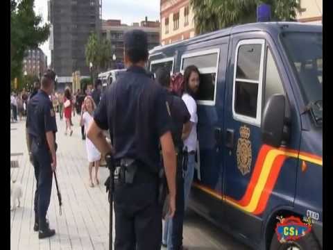 CSI, Manifestación antitaurina 12-08-2012 (detenciones, concentración y puesta en llibertá)