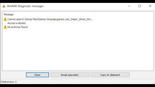 How to Solve Windows cannot access the specific device| winrar diagnostic message for windows 10 |
