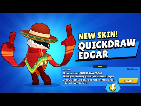 I Got QUICKDRAW EDGAR For FREE!!🧣 Before Everyone!!😱 - Brawl Stars