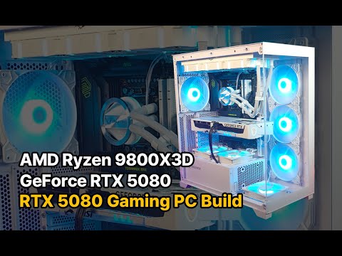 AMD Ryzen 9800X3D + GeForce RTX 5080 Gaming PC Build #9800x3d #rtx5080 #gamingpc #pcbuild