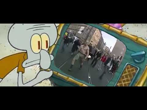 Squidward Watches Techno Viking on TV