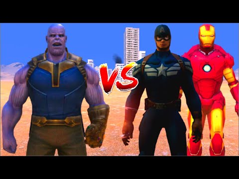 100 Thanos vs 1000 Captain america and 1000 IRON MAN (Marvel vs Marvel)