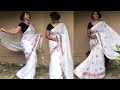 Actress Look So Beautiful In White Saree Bollywo Actress Saree Draping IQUBE SAREE DESIGNS
