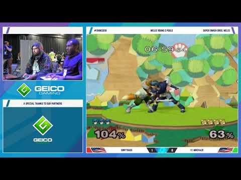 Shine 2018 SSBM - Swiftbass (Marth) Vs. BC | Mike Haze (Fox) Smash Melee R2 Pools
