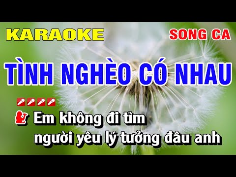 Karaoke Tình Nghèo Có Nhau Song Ca Nhạc Sống | Nguyễn Linh