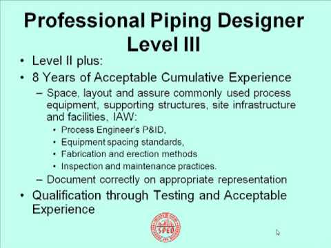 Piping Designer Certification Pt2