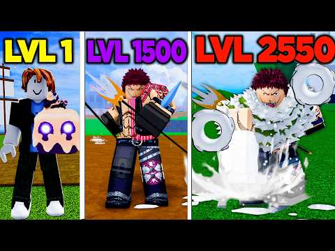 UPEI DO 1 AO 2550 VIRANDO O KATAKURI COM A DOUGH V2 DESPERTADA NO BLOX FRUITS!
