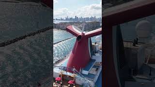 Carnival Magic Cruise Sailing Past Fisher Island | Miami Skyline Views September 14, 2025