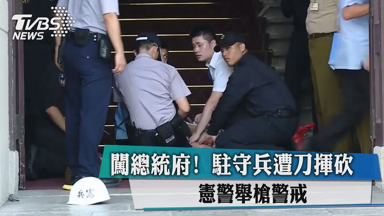 闖總統府!駐守兵遭刀揮砍 憲警舉槍警戒
