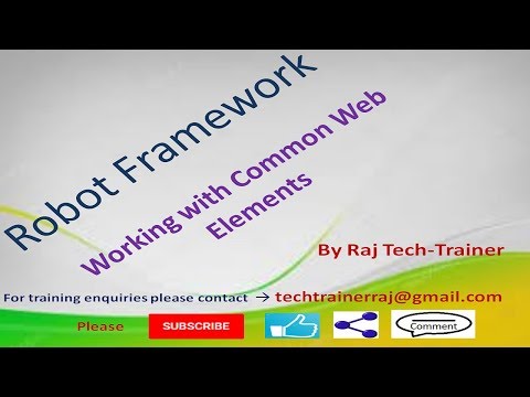 Robot Framework Tutorial Python Selenium Part 15 Dealing With Common Web Elements