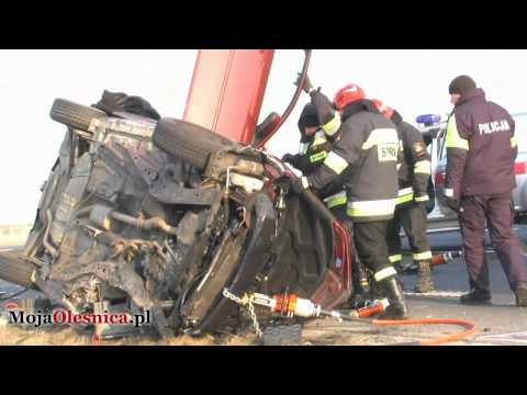 6.02.2012 Wypadek na obwodnicy Oleśnicy k. Smardzowa