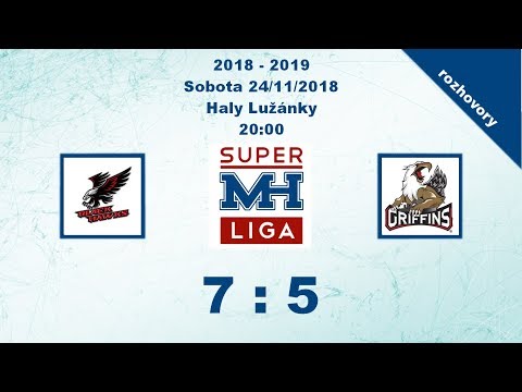 MH Superliga (2018-2019) Black Hawks vs. Griffins 7:5 - rozhovory