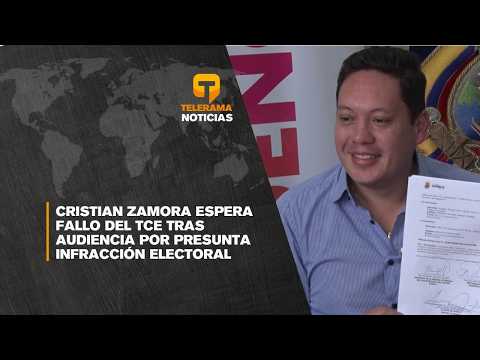 Cristian Zamora espera fallo del TCE tras audiencia por presunta infracción electoral