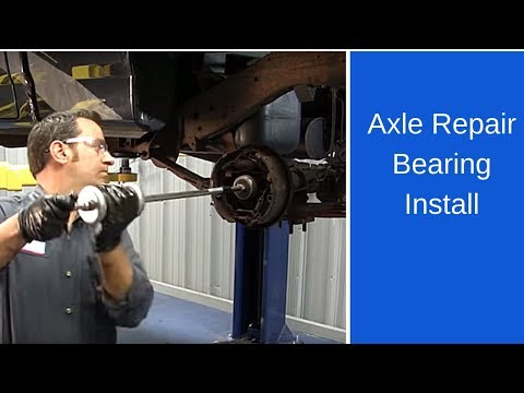 Axle repair bearing installation