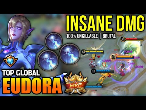 EUDORA BEST BUILD 2023 | TOP GLOBAL EUDORA GAMEPLAY | MOBILE LEGENDS✓