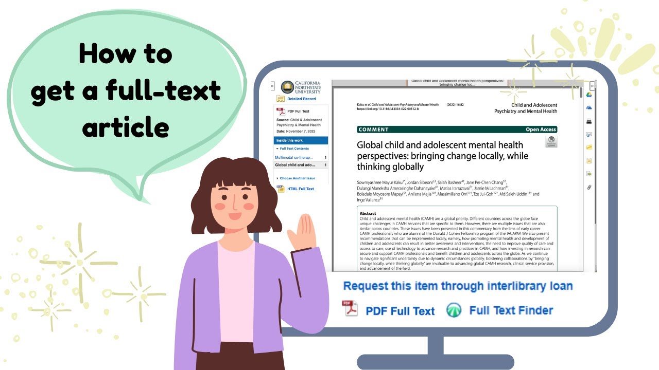 Three ways to find an article PDF.