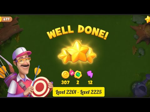 Gardenscapes ( Level 2201 - Level 2225 ) - All Puzzles - Gameplay PART - 145