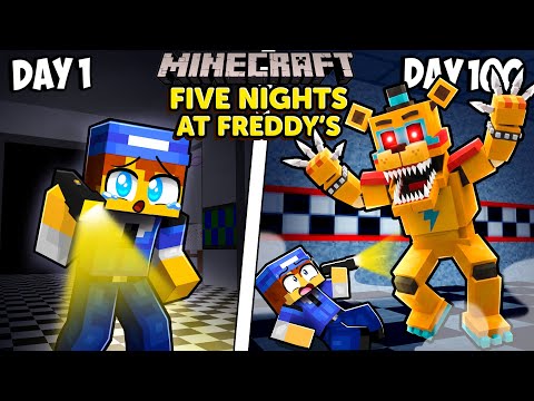 I Survived 100 Days in FIVE NIGHTS AT FREDDY'S in Minecraft