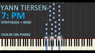 Yann Tiersen - 7:PM (Synthesia Tutorial)