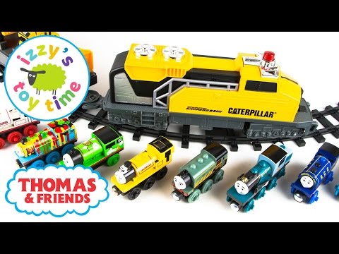 Huge CAT Construction Express Train with Thomas and Friends | Fun Toy Trains