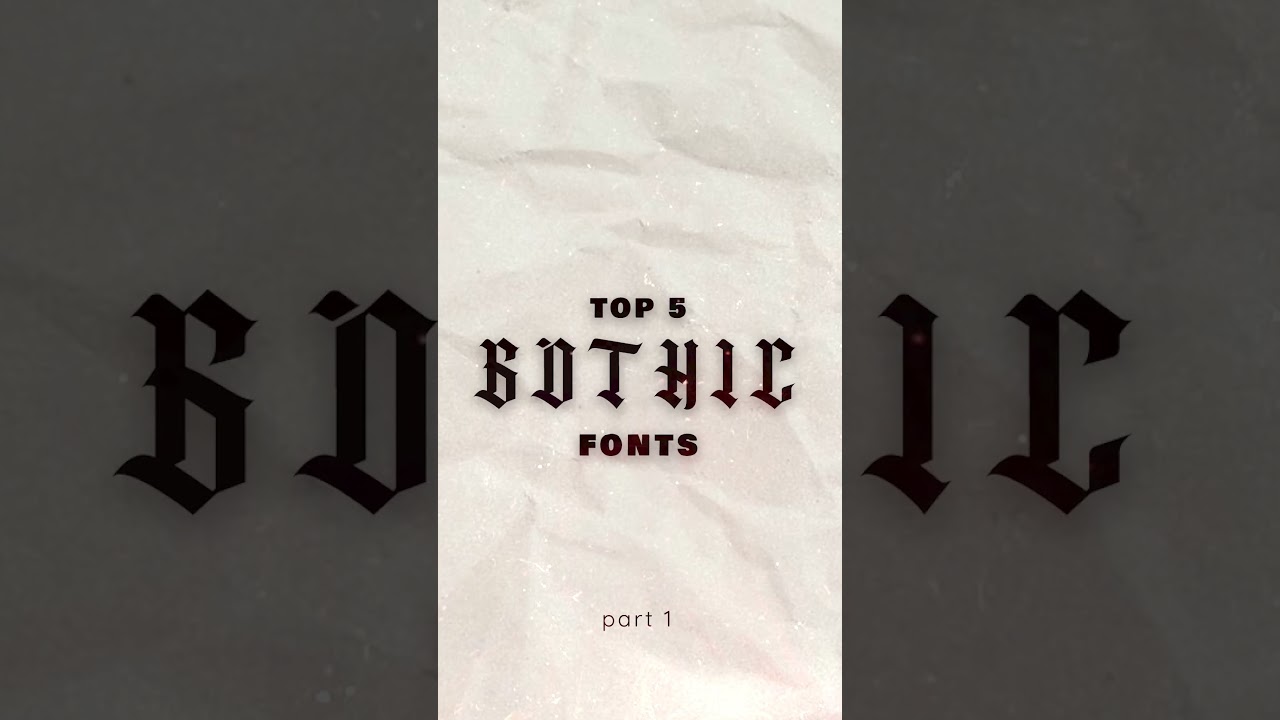 Top 5 gothic fonts p.t 1 (names in descreption) #gothicfonts #fonts #freefonts #graphicdesign