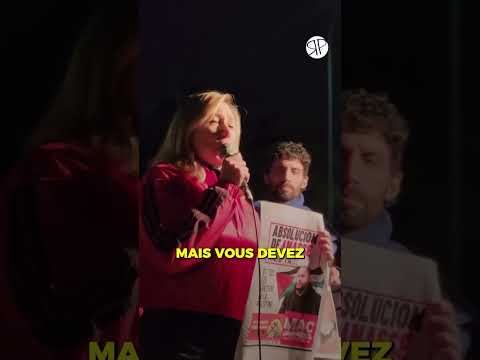 MYRIAM BREGMAN appelle à la RELAXE pour ANASSE KAZIB devant l'ambassade française à Buenos Aires