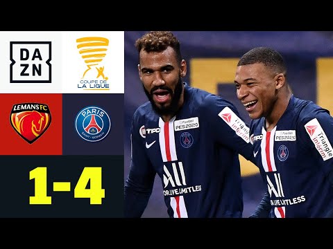 Choupo-Moting & Mbappe knipsen! PSG standesgemäß: Le Mans - PSG 1:4 | Coupe de la Ligue | DAZN