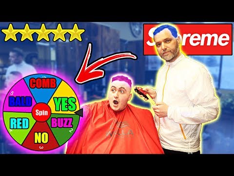 Spin the MYSTERY Wheel Challenge At The Best Reviewed Barber In My City!! (5 STAR BARBER!)