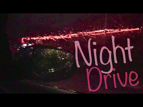 driving in the rain at night - (no talking, no music) - white noise
