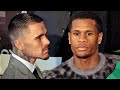GEORGE KAMBOSOS JR STEPS TO DEVIN HANEY; REFUSES TO BREAK FACE OFF AT FINAL PRESSER WITH DEATH STARE