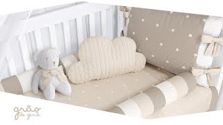 Quarto de Bebê Tricot Poá Bege | Grão de Gente
