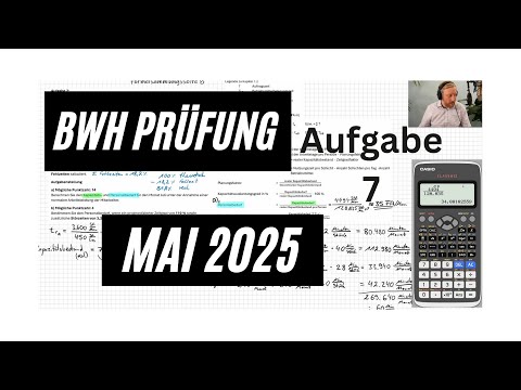 BWH Prüfung Frühjahrsprüfung 2025 für Industriemeister IHK Aufgabe 7