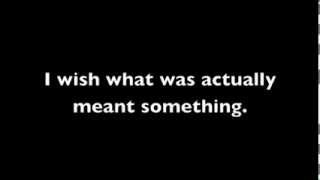 Dependence- I wish it was my fault. (lyric video)