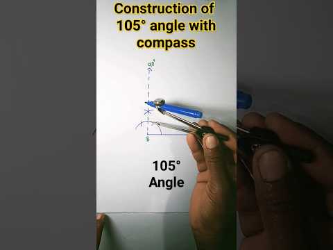 How to draw 105° angle with compass#shorts#viralshorts#ytshorts#yt trend shorts#RB knowledge explore