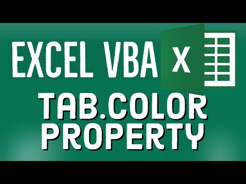 Excel VBA Tutorial for Beginners 28 - Tab Color Property of Sheets in MS Excel