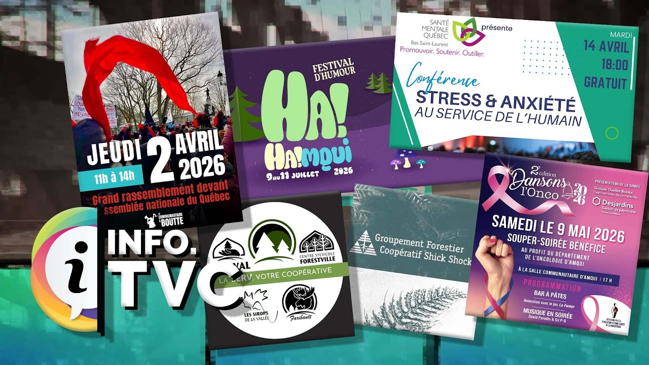 2026-04-10 - COMMUNAUTAIRE À BOUTTE, GÉRER L'ANXIÉTÉ, FESTIVAL D’HUMOUR, FU