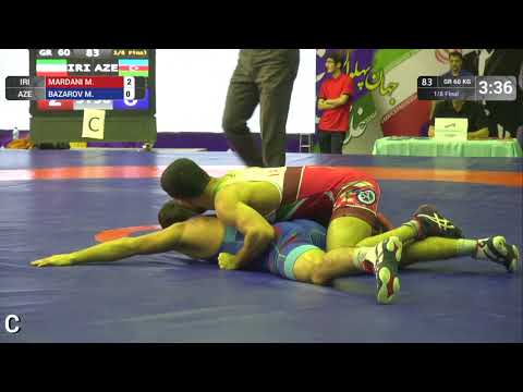 1/8 GR - 60 kg: M. MARDANI (IRI) v. M. BAZAROV (AZE)