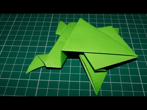 Como fazer um Sapo de papel que salta (Origami)