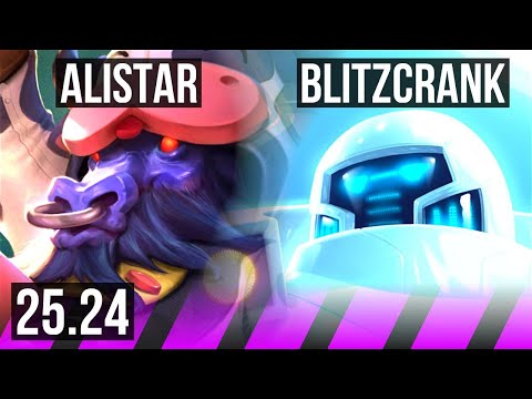 ALISTAR & Yunara vs BLITZCRANK & Ezreal (SUP) | KR Master | 25.24