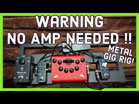 YOU DONT NEED AN AMP? Mini Metal Rig From Hell,all in one pedalboard NO AMP!