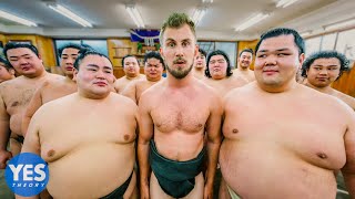I Lived in a Sumo House for a Day (10,000 calorie diet, fights, sleepover...)