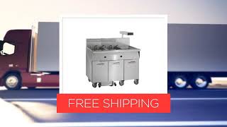 Imperial IFSCB375EU (3) 75 lb. Fryers Electric Floor Fryer with Thermostatic Controls and Built-In Filter System, 208 Volts